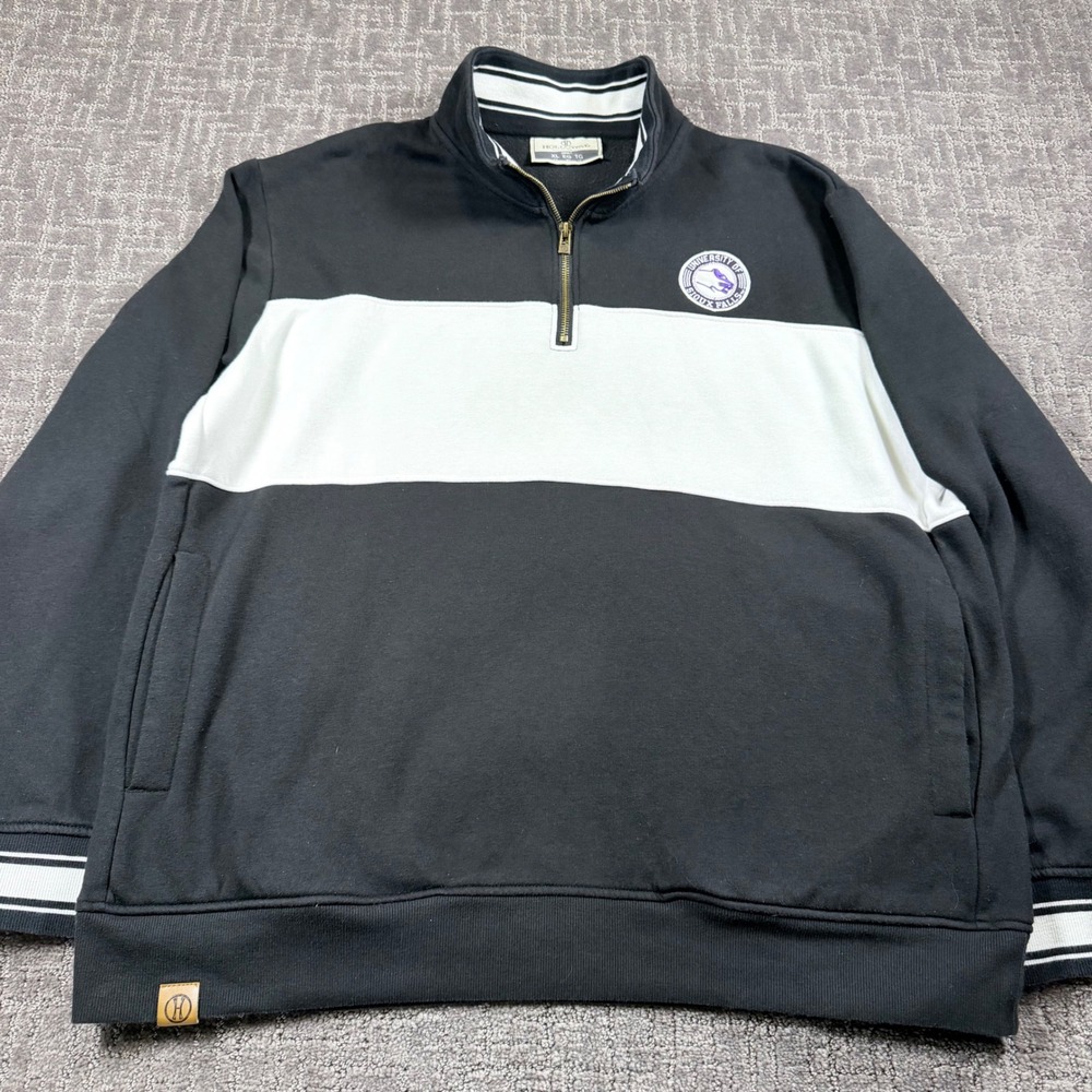 Holloway University of Sioux Falls Quarter Zip Pullover Mens XL Black Gray Logo
